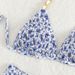 Women's Floral Chain Triangle Bikini Set - European & American Sexy High-Cut Beach Swimsuit_ecoleips.com