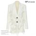 K New Super Heavy Industry Splicing Folded Suit Jacket Top_ecoleips.com