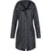 Women's Casual Long Hooded Windbreaker Coat With Front Button Closure, Lightweight Spring & Fall Jacket For Everyday Wear_ecoleips.com