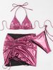 3 Piece Bikini Set, Women Swimsuit, Bikini With Cover Up Skirt, Beach Outfit, Two Piece Bikini With Skirt, Ladies Swimwear_ecoleips.com