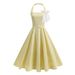 Women's Clothing Neck One Shoulder Neck Tie Up Two Wear Elegant Backless Sexy Slim Dress For Women_ecoleips.com