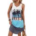 Women's Clothing Summer Fashion Trend Leisure High Quality Round Neck Printed Holiday Vest Dress_ecoleips.com