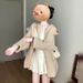 2025 New Korean Lazy Style Medium Length Sweater Jacket For Women's Spring And Autumn High End, Hooded Knitted Cardigan_ecoleips.com