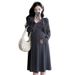 Autumn New Korean Fashion 2-Piece Knitted Maternity Dress For Pregnant Women_ecoleips.com