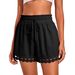 Women's Fashion Lace Trim Casual Loose Tie Waist Shorts Spring/Summer Beach Solid Color Style Bottoms_ecoleips.com