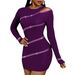 2021 . Cross-Border European And American Autumn Winter New Rhinestone Slim Fit Bodycon Off-Shoulder_ecoleips.com