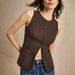 Aria Basics Summer European And American Women's Cross-Border New Commuter Simple Fashion Button Solid Color Casual Top Round Neck_ecoleips.com