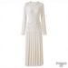 Women's Round Neck Beaded Long Sleeved Knit Dress Slim Fit Fashionable Autumn Winter New Style_ecoleips.com