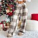Women's Plaid Print Casual Wide-Leg Pants With Tie Waist - Soft Polyester Fabric, Comfortable & Stylish For Autumn & Winter_ecoleips.com