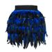 Halloween Fluffy Feather Skirt, Elastic Waist Short Skirt For Cosplay, Club & Rave Outfits_ecoleips.com