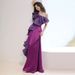 French Style Satin Morning Robe Women's Elegant Toasting Dress Purple Bridal Gown Engagement Evening Wear 2026 New Style_ecoleips.com