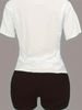 Summer Women's Casual Fashion Number 23 Print Loose T-shirt+shorts Two-piece Sportswear Suitable For Daily Wear-70_ecoleips.com