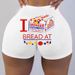Women's Letter Print Hip Lifting Fitness Sports Casual Shorts_ecoleips.com
