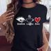 New European And American Clothing Urban Girls, Simple Plus-size Round-neck Letter Print Women's T-shirt For Summer_ecoleips.com