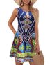 Summer Women's Loose Dresses Casual Sleeveless Pocket Tank Mini Dress Retro Women's O-Neck Flowers Print Vest Beach A-Line Dress_ecoleips.com