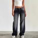 Women's Straight Leg Stretch Denim Jeans - High Waist Comfort Fit, Classic Washed Colors, All-Day Wear For Work & Casual_ecoleips.com