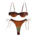 Women's Clothing Bikini Underwire Swimsuit Three point Sexy Swimsuit Women's Gradient Color_ecoleips.com