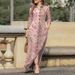Women's Casual Long Dress Printed Lapel Button Detail Style Fashion Wish_ecoleips.com