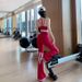 MUZI New Three-Button Yoga Vest Top For Women, High-Waisted Hip-Lifting Flared Pants Two-Piece Set_ecoleips.com