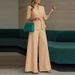 Women's Fashionable Spring Commuter Two Piece Set American Style Lace Up Jacket And Trousers Solid Color Lazy Style_ecoleips.com
