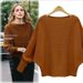 Batwing Sleeve Off-Shoulder Sweater Korean Style Knitted Loose Fit Women's Autumn Pullover Knitwear Factory In-Stock_ecoleips.com