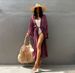 Women's Lightweight Cotton Kimono Cover-Up Beach Shirt – Breezy Sun Protection, Swimwear Wrap, Boho Chic, One Size Fits Most_ecoleips.com