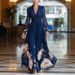 Women's Long Floral Print Dress – Stretchy Polyester Maxi Dress With Sheer Mesh Panels (S-Xxl) – French-Inspired Casual Elegance_ecoleips.com