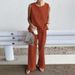 Women's Summer Casual Two-Piece Set Sleeveless Wide Leg Pants Style Loose Fit Solid Color Trendy_ecoleips.com