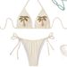 Women's Clothing Women's 3D Beaded Sexy Swimsuit Set Two Piece Laced Bikini Hot Selling Swimwear Quick-Dry Polyester, Modest Coverage_ecoleips.com