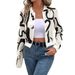 European American Cross-border 2026 Autumn And Winter Elegant Women's Patterned Printed Zip-up Baseball Jacket Casual_ecoleips.com