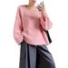 girl 2025 Autumn Winter New Embroidered Knitted Sweater Top Korean Style Loose Gentle Soft High-end Feel Pullover For Women_ecoleips.com