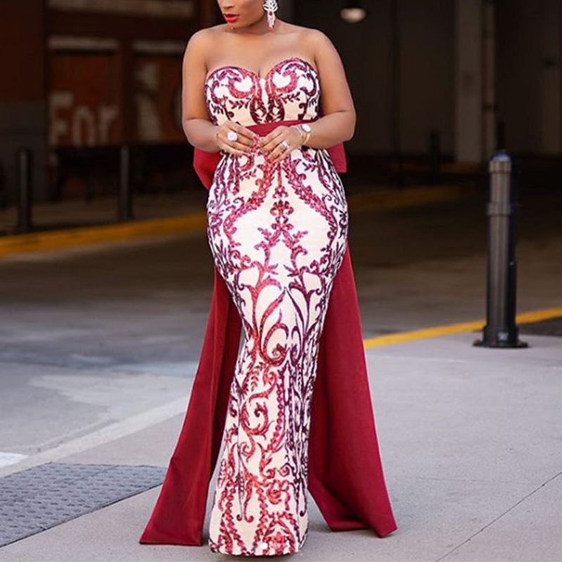 Women's Clothing Autumn And Winter New Women's Clothing New Long Sleeved Sequined Hip Evening Dress New_ecoleips.com