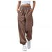 High Waisted Sweatshirt Women's Harem Sports Pants With Pockets 5 Sizes Available Casual Loose Fit Polyester_ecoleips.com