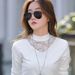 2025 Autumn And Winter Lace Warm Bottom Shirt For Women's New Fashionable Temperament, Slim Fit, Long Sleeved Velvet_ecoleips.com