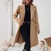 "Women's Classic Mid-Length Coat – Stylish Winter Overcoat With Large Lapel & Button Pockets, Elegant & Warm Outerwear"_ecoleips.com