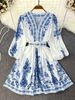 Women's High-End Bohemian Print Dress European And American Style Cross Border Foreign Trade Vacation Wear_ecoleips.com