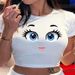 Summer Women's Casual Short Sleeve T-Shirt Crew Neck Printed Top Fashion Trendy European American Style Hot Selling 2025_ecoleips.com