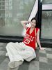 Women's Sleeveless Vest Set American Fashion Loose T-Shirt And Wide Leg Pants Casual Stylish Two Piece Set For Summer_ecoleips.com