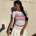 Women's round Neck Short Sleeve T-Shirt 2025 Summer New Slim Fit Letter Print European American Style Cross Border Top_ecoleips.com