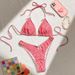 Summer Sweet Style Women's Two Piece Swimsuit Bikini Floral Plaid Bowknot Cross Border E Commerce Vacation New 2024_ecoleips.com