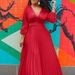 Women's Clothing High Waist Slim Solid Color Temperament Retro Chiffon Long Sleeve Long Dress_ecoleips.com
