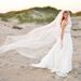 Women's Clothing Long Trailing Wedding Veil Wedding Dress Accessories Plain Yarn White Nude Yarn_ecoleips.com