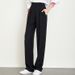 Women's Clothing autumn and winter tall gray suit pants old money style pants slim wide leg pants niche casual straight pants for women_ecoleips.com