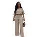 Women's Clothing solid color short sleeved wide leg pants two piece suit_ecoleips.com