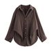Women's Clothing Women's Classic Batwing Sleeve Shirt Fashionable Style Long Sleeve For Formal & Casual For Women_ecoleips.com