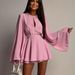 K Women's New Fashionable Backless Short Dress With Waist Cinching For Slim Fit_ecoleips.com