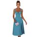 European And American 2026 Spring/Summer New Fashion Casual Lace-Up Slim Fit Slit Strap High-End Women's Dress_ecoleips.com