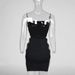 Bodycon Mini Skirt Slim Fitting See Through Bandage Style Nightclub Dress_ecoleips.com