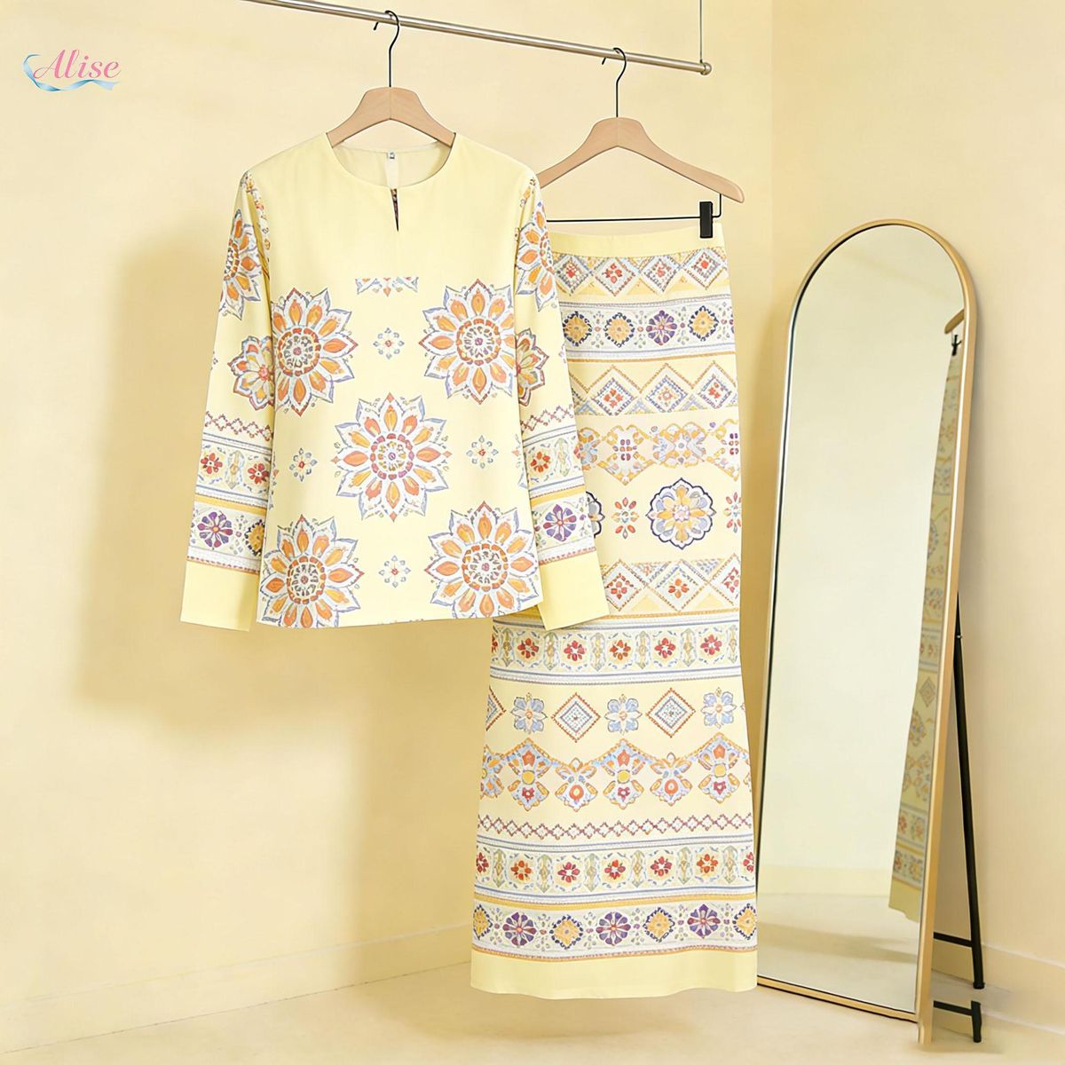 Muslim Fashion Women's Clothing Fashionable Long Dress Two Piece Set For Women Polyester Muslim Dress_ecoleips.com