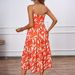 2026 Summer New European And American Women's Fashion Elegant Floral Print Mid-Length Dress With Straps_ecoleips.com